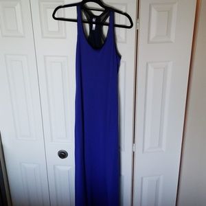 Purple/Royal Blue form-fitting Maxi Dress